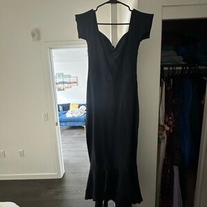 Elegant Navy Blue Evening Dress